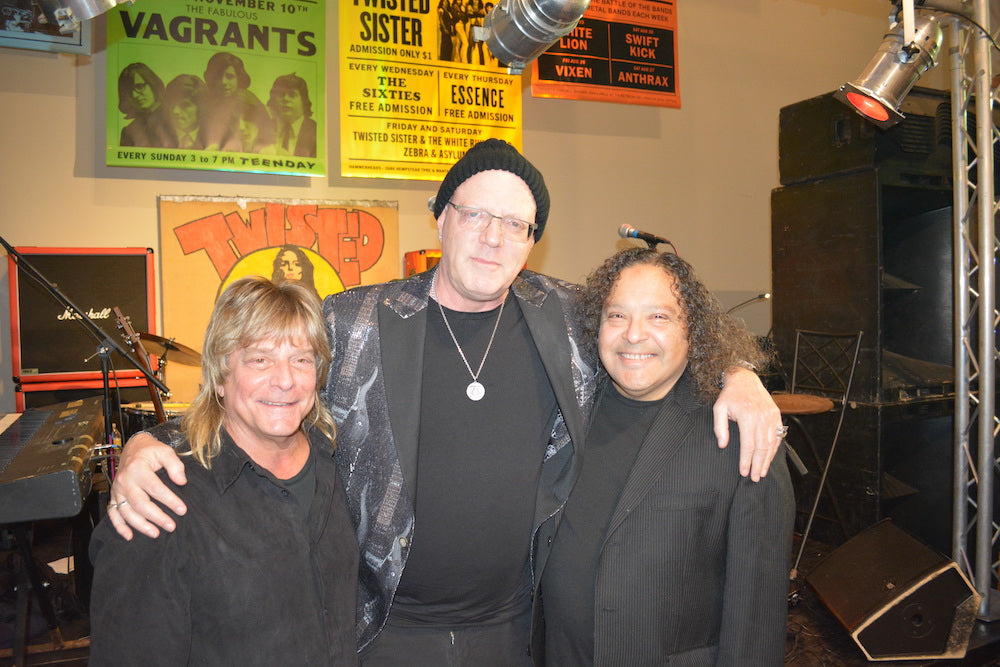 It's all about having a good time: Long Island rock titans Felix Hanemann, Twisted Sister's Jay Jay French, and George Cintron (Cintron).